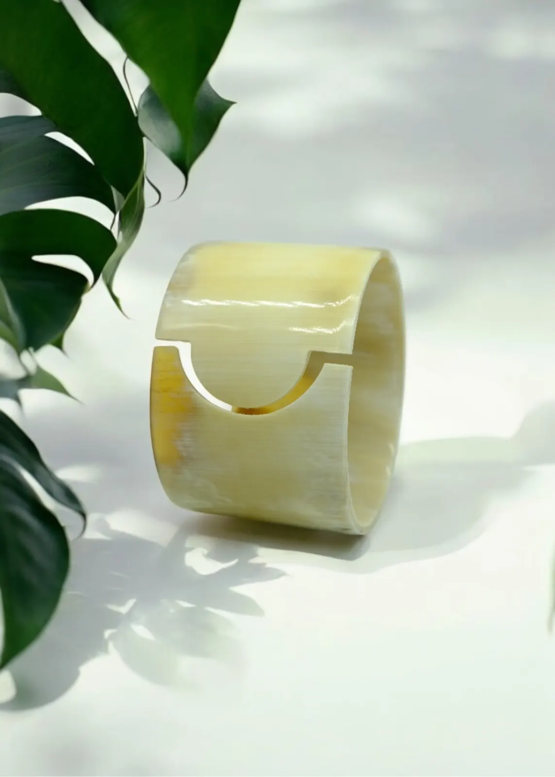 Natural horn cuff bracelet