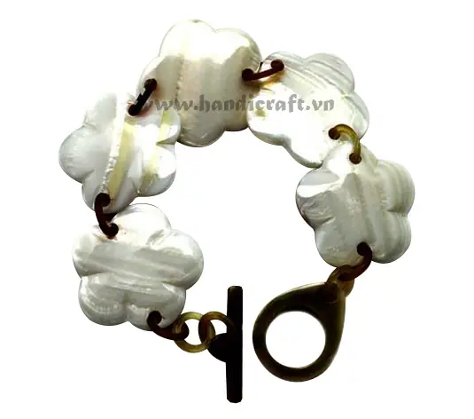 Flower Horn Chain Bracelet HD00035, handmade buffalo horn jewelry