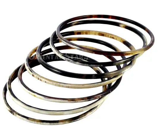 Set of 7 Horn Bangle Bracelet HD00036, handmade buffalo horn jewelry
