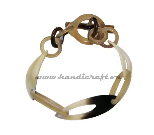 Horn Chain Bangle Bracelet HD00037, handmade buffalo horn jewelry
