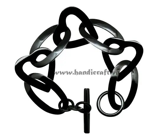 Horn Chain Bangle Bracelet HD00045, handmade buffalo horn jewelry