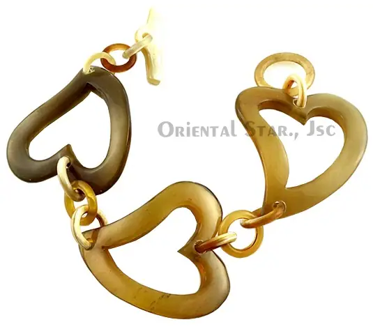Horn Chain Bangle Bracelet HD00046, handmade buffalo horn jewelry