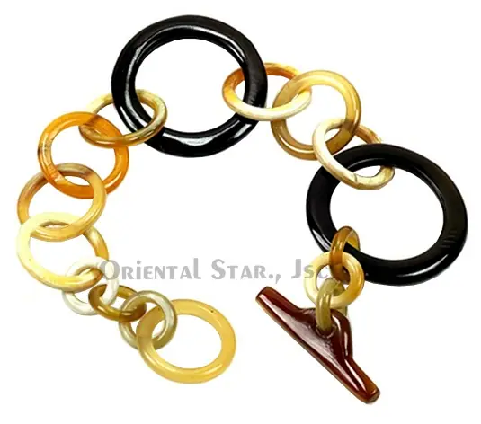 Horn Circle Bangle Bracelet HD00050, handmade buffalo horn jewelry