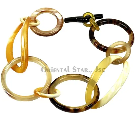 Horn Circle Bangle Bracelet HD00051, handmade buffalo horn jewelry