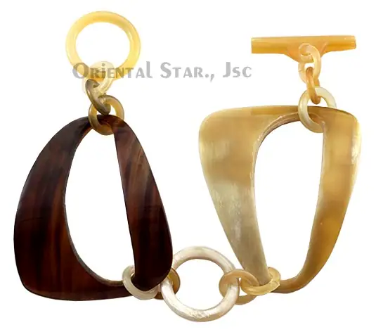 Horn Chain Bangle Bracelet HD00058, handmade buffalo horn jewelry