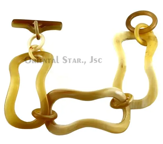 Horn Chain Bangle Bracelet HD00061, handmade buffalo horn jewelry