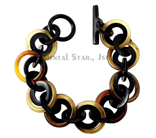 Horn Circle Bangle Bracelet HD00064, handmade buffalo horn jewelry