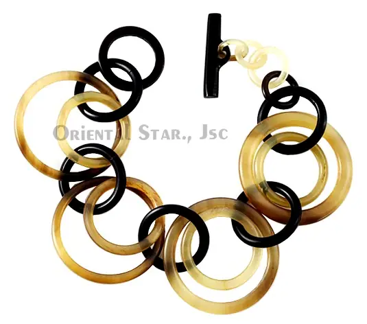 Horn Circle Bangle Bracelet HD00068, handmade buffalo horn jewelry