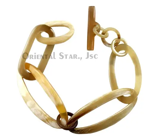 Horn Chain Bangle Bracelet HD00075, handmade buffalo horn jewelry