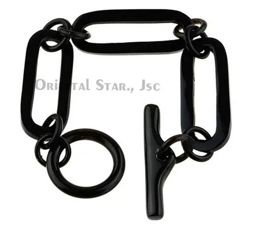 Horn Chain Bangle Bracelet HD00077, handmade buffalo horn jewelry