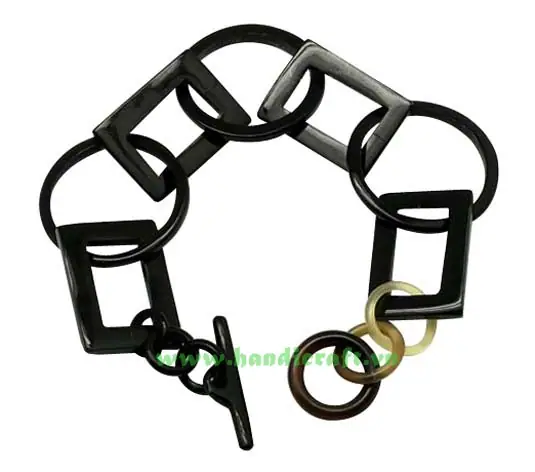 Horn Chain Bangle Bracelet HD00090, handmade buffalo horn jewelry