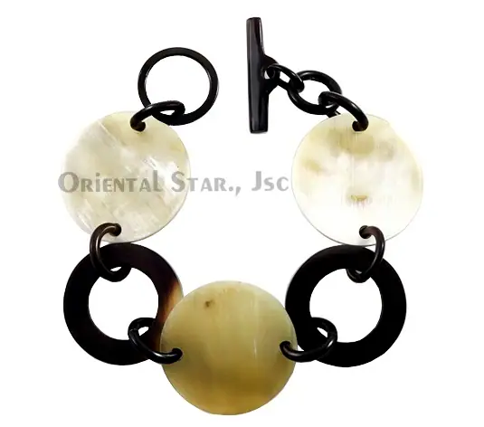 Horn Circle Bangle Bracelet HD00100, handmade buffalo horn jewelry