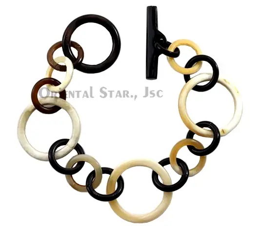 Horn Circle Bangle Bracelet HD00103, handmade buffalo horn jewelry