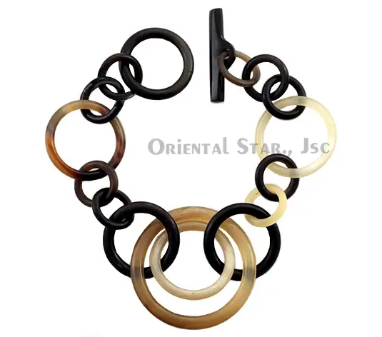 Horn Circle Bangle Bracelet HD00104, handmade buffalo horn jewelry