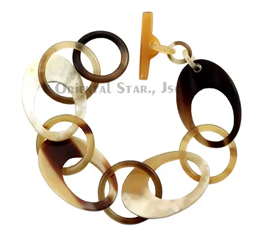 Horn Circle Bangle Bracelet HD00105, handmade buffalo horn jewelry