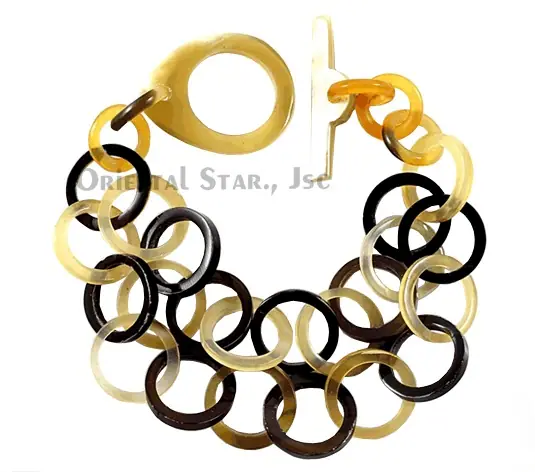 Horn Circle Bangle Bracelet HD00114, handmade buffalo horn jewelry