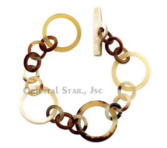 Horn Circle Bangle Bracelet HD00121, handmade buffalo horn jewelry