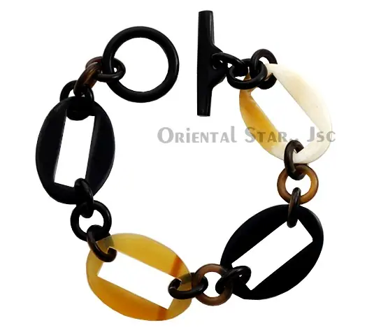 Horn Circle Bangle Bracelet HD00128, handmade buffalo horn jewelry