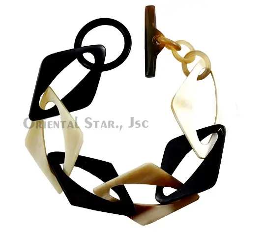 Horn Chain Bangle Bracelet HD00129, handmade buffalo horn jewelry
