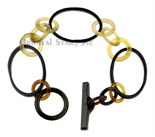 Horn Circle Bangle Bracelet HD00130, handmade buffalo horn jewelry