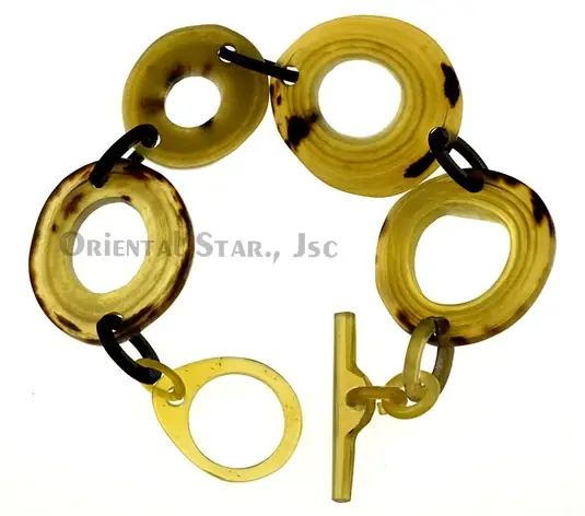 Horn Circle Bangle Bracelet HD00132, handmade buffalo horn jewelry