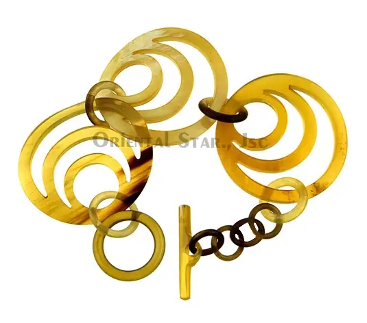 Horn Circle Bangle Bracelet HD00133, handmade buffalo horn jewelry