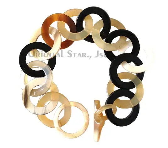 Horn Circle Bangle Bracelet HD00134, handmade buffalo horn jewelry
