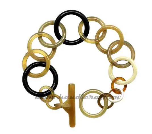 Horn Circle Bangle Bracelet HD00136, handmade buffalo horn jewelry