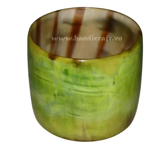 Green Dyed Horn Bangle Bracelet HD00147, handmade buffalo horn jewelry