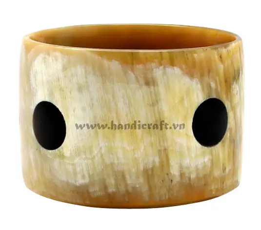 Horn Bangle Bracelet with Black Lacquer Painting HD00148, handmade buffalo horn jewelry