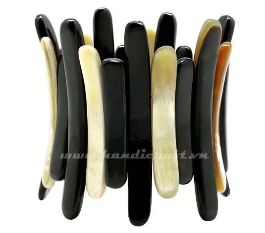 Dark & Light Horn Bangle Bracelet HD00159, handmade buffalo horn jewelry