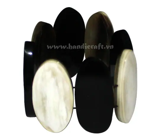 Dark & Light Horn Bangle Bracelet HD00170, handmade buffalo horn jewelry