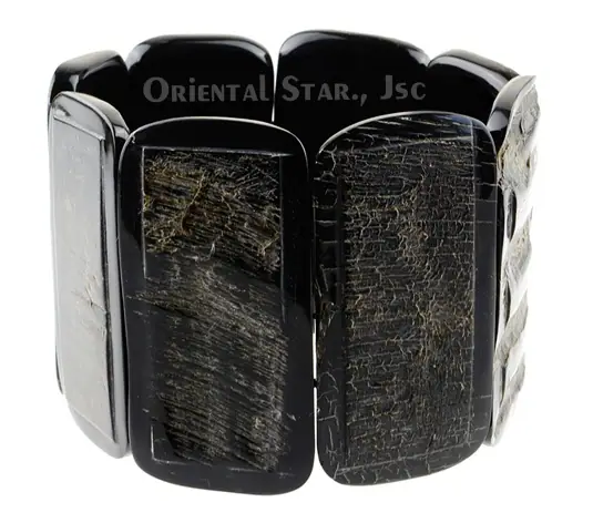 Black Horn Bangle Bracelet Matte Finish HD00183, handmade buffalo horn jewelry