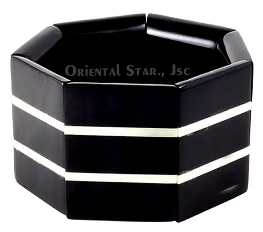 Horn & Lacquer Bangle Bracelet HD00185, handmade buffalo horn jewelry