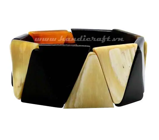 Black & Brown Horn Bangle Bracelet HD00189, handmade buffalo horn jewelry