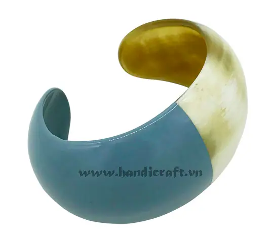 Horn & Lacquer Cuff Bracelet HD00194, handmade buffalo horn jewelry