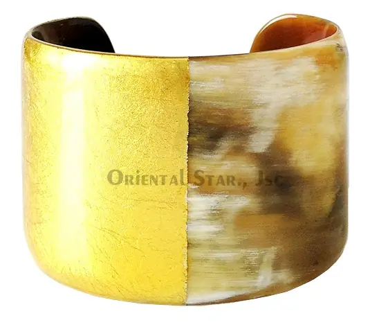 Horn & Lacquer Cuff Bracelet HD00206, handmade buffalo horn jewelry