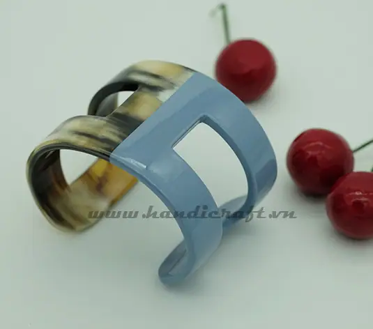 Horn & Lacquer Cuff Bracelet HD00211, handmade buffalo horn jewelry