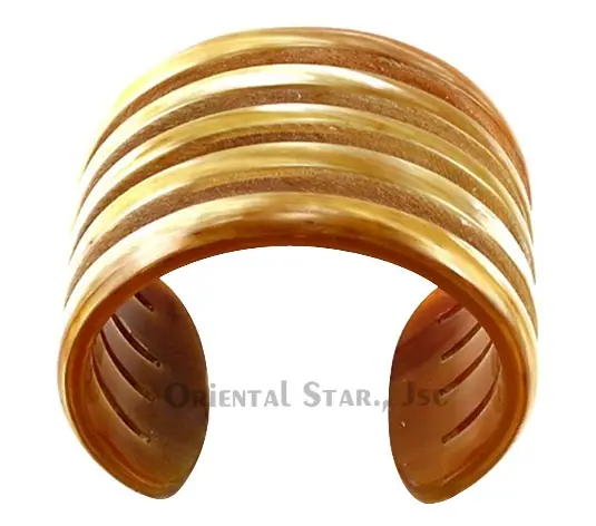 Carved Horn Cuff Bracelet HD00217, handmade buffalo horn jewelry