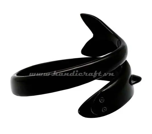 Carved Horn Bangle Bracelet HD00241, handmade buffalo horn jewelry