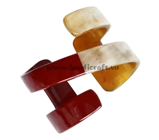 Carved Horn Cuff Bracelet HD00244, handmade buffalo horn jewelry