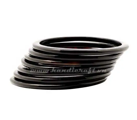 Black Horn Bangle Bracelet HD00272, handmade buffalo horn jewelry