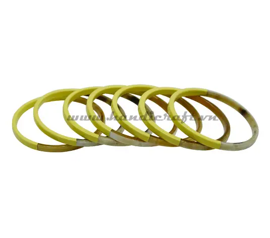 Horn & Lacquer Bangle Bracelet Set HD00276, handmade buffalo horn jewelry