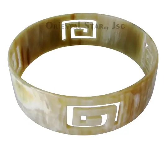 Natural Carved Horn Bangle Bracelet HD00286, handmade buffalo horn jewelry