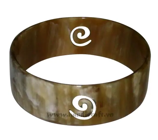 Natural Carved Horn Bangle Bracelet HD00287, handmade buffalo horn jewelry