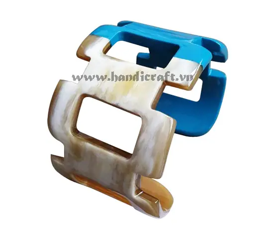 Carved Horn Cuff Bracelet HD00319, handmade buffalo horn jewelry