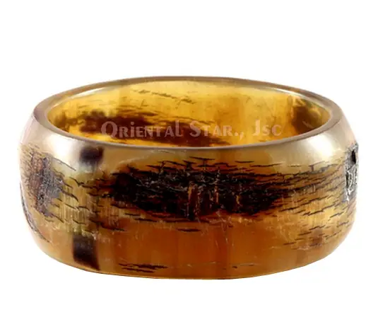 Brown Horn Bangle Bracelet HD00320, handmade buffalo horn jewelry
