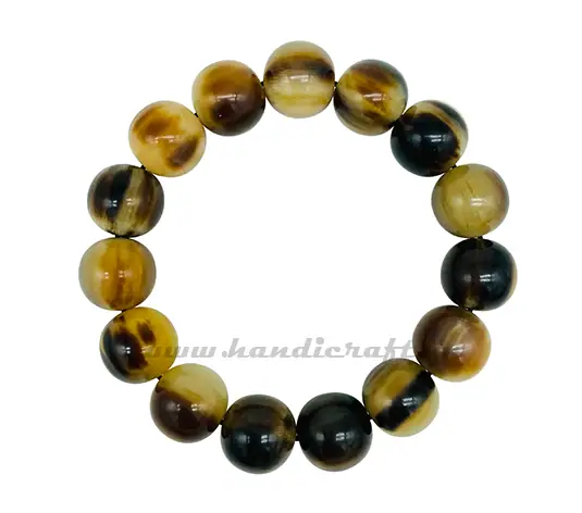 Horn Beaded Bangle Bracelet HD00368, handmade buffalo horn jewelry