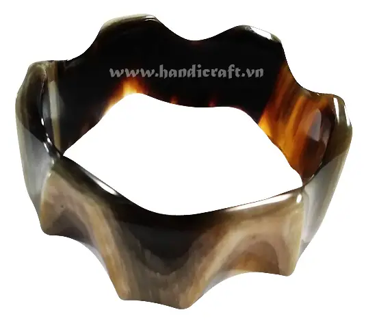 Dark Horn Bangle Bracelet HD00371, handmade buffalo horn jewelry