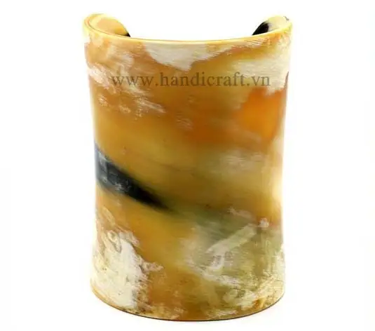 Long Natural Horn Cuff Bracelet HD00389, handmade buffalo horn jewelry